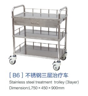 [b6]不锈钢三层治疗车